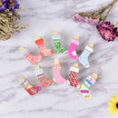 10PCS/Set Christmas Sock Wood Clips Photo Paper Pegs Clothespin Craft Decor â„–[