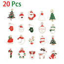 20Pcs/Set Enamel Mixed Christmas Charms Pendant Craft For DIY Jewelry Making Set
