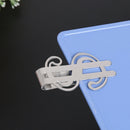 Stainless Steel Dollar Wallet Clip Fashion Simple Name Card Clips Holder A