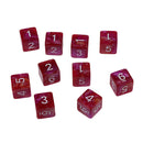 10pcs 6 Sided Dice D6 Polyhedral Dice for Dungeons and Dragons Table Games Red