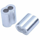 50-pack Aluminum Crimping Loop Sleeve for 4mm Diameter Wire Rope and Cable E9G6