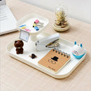 Solid White 2 Layers Storage Tray Stationery Holder Jewelry Display Plates