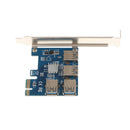 PCI Expansion Card X1 to 4Slots USB3.0 Converter Adatper PCIE Riser Cards