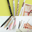 Automatic Pen Cute Black and White Dots Plastic Mechanical Pencil 0.5mm X8F0