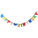 Happy Birthday Letters Shape Banner Bunting Party Decoration