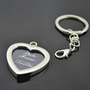 Creative Heart Photo Frame Keychain DIY Key Ring Chain Keyfob Forever Love Gift/