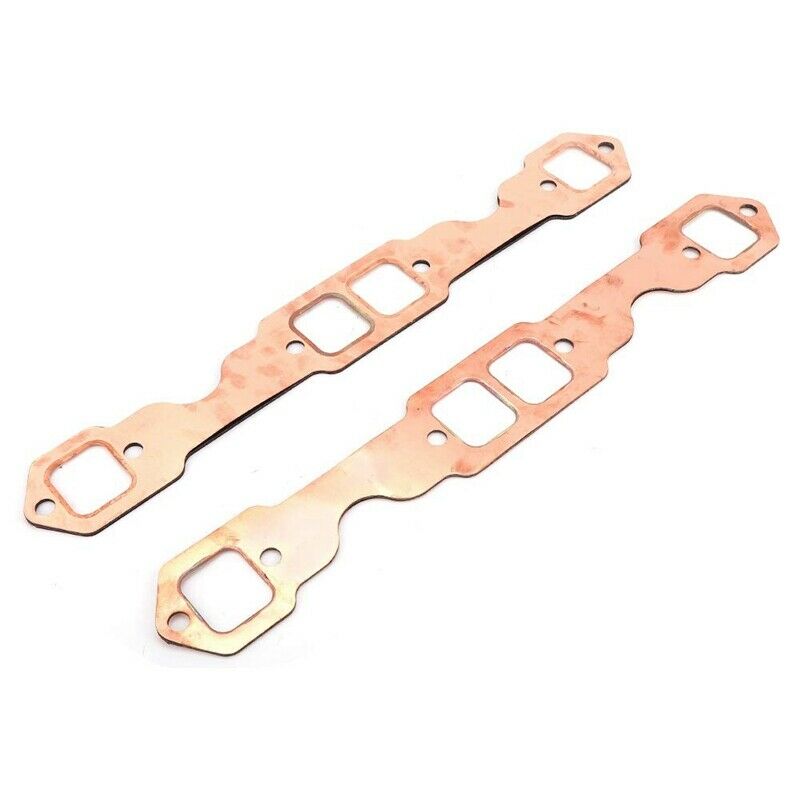 2Pack Exhaust Gaskets Square Port Copper Header Exhaust Gaskets Reusable Fi B7Z7