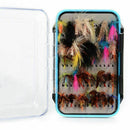 64pcs Dry Flies Bass Salmon Trouts Flies Nymph and Streamer Fly Fishing fli