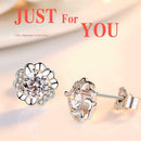 Hollow Flower Stud Earrings Crystal Cute Stud Earrings For Women Flowers
