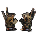Breathable Fishing Gloves 3 Cut Finger Slit Outdoor Sports Anti Slip Camouflage