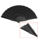 Portable Folding Plastic Frame Foldable 9" Length Black Hand Fan Gift for Friend