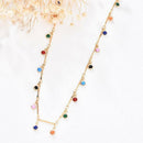 Boho Candy Color Mini Ball Pendant Choker Necklace Clavicle Chain Jewelry Gift*1