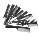 10 Pcs Professional Styling Comb Salon Barber Hair Coloring Cutting Combs Black