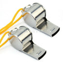 2pcs Outdoor Sports Metal Whistle Referee Match Camping Hiking Emergency Tool