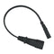 Black PVC IEC320 C14 Male To C7 Female C14-C7-Cable 0.98ft Replace Part