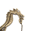 2X retro glow in the dark leaf feaher book mark with dragon luminous bookmark Z