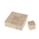 10pcs Blank Wooden Cubes Unfinished Wood Blocks for Art Crafts and Carving