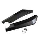 2PCS Car Rear Bumper Deflector Lip Body Spoiler Wrap Angle Splitter (Black)