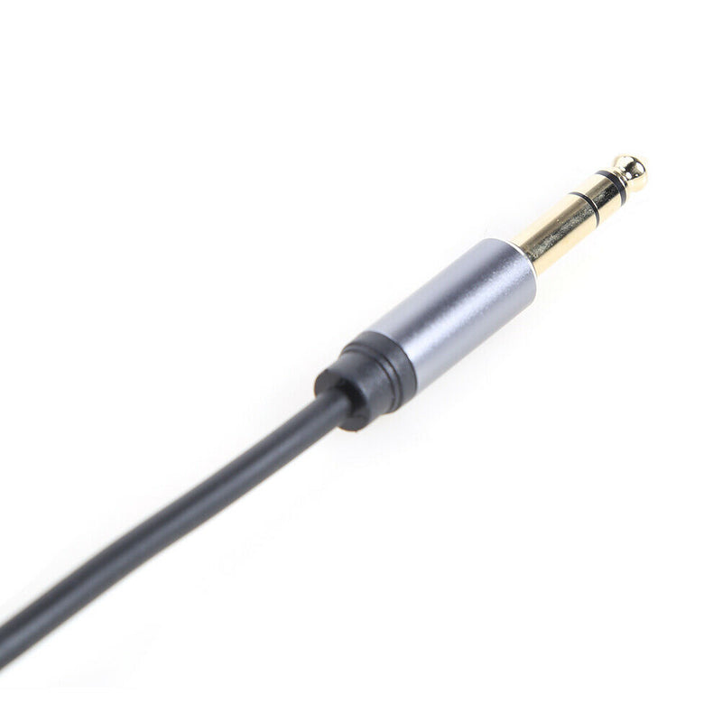 6.35mm Stereo Male to Dual Right Angle 6.35mm Male Y Splitter Cable 59 inch