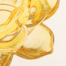 Buddhism Worship Lotus Flower Crystal Candle Holders Home Decoration Amber