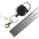 60cm Retractable Keyring Metal Wire Keychain Clip Pull Anti Lost ID Card Hol Kw