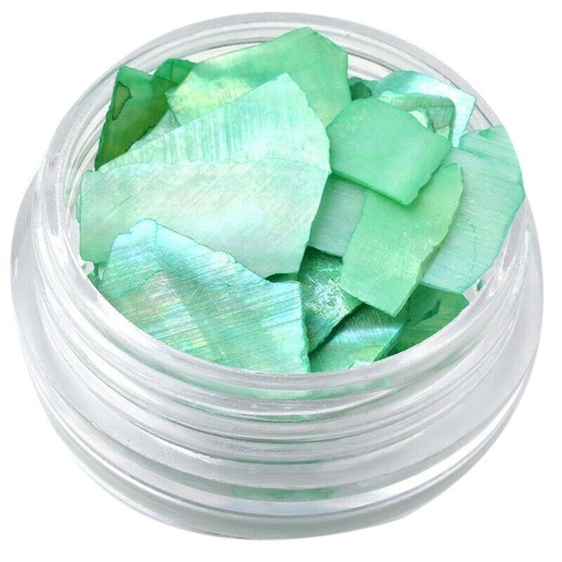 1 Set 12 Mix Color Crushed Shell Fragment for False Acrylic UV Gel Tip Nail G9V8