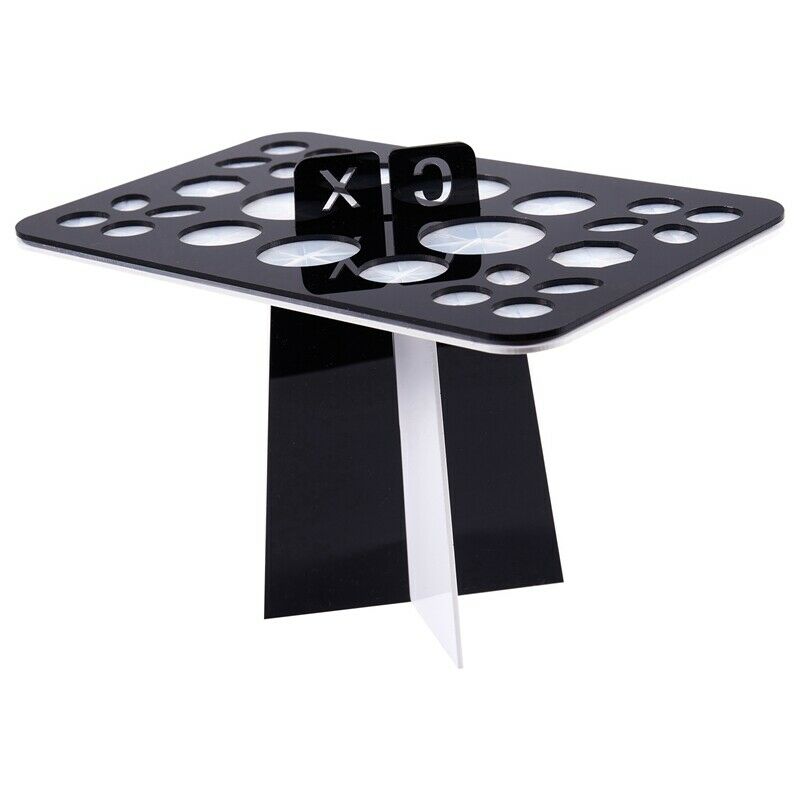 Acrylic Makeup brush drying rack dry brush holder (Black + White) G7B5
