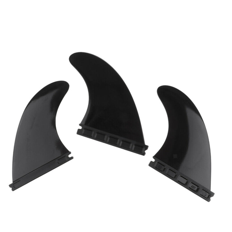 3pcs/Set Longboard Surfboard Surfing Fins Thruster for FCS/Future Base Black