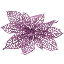 Glitter Hollow Christmas Artificial flowers Adornment Purple