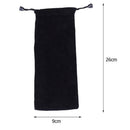 Reusable metal Straw Velvet Storage Bag Black Drawstring Jewelry Gift Pouch