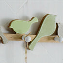 Wooden Bird Wall Hanger Hook Rack Clothes Hat Key Organizer Home Room Decor