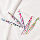 Printing Flower Stainless Steel Slant Tip Eyebrow Tweezer Hair Removal Random LJ