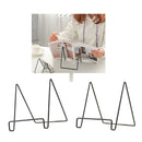 2pcs/set Iron Craft Geometric Easel Plate Display Stand Picture Holder Decor