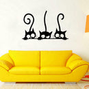5X(Lovely Three Black Cat DIY Wall Stickers Animal Room Decoration persona Q2U5)