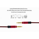 red 1.5 meter high-grade braided metal audio cable 3.5 mm AUX audio cable C7R4