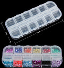 Nail Art Box Empty Divided Case Nail Tips Rhinestone Beads Gems Storage Box A