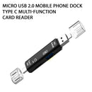 5IN1 USB OTG Card Reader Micro-USB 3.1 Type-C Memory SD Card Adapter For Phone