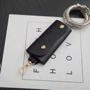 3pcs Women PU Leather Backpack School Bag Shoulder Bag Card Holder(Black)