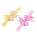 10pcs Fashion Baby Kids Print 10 Color Bowknot Princess Hairband Headband