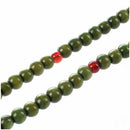 5X( Olive Green Sandalwood Beads Buddha Buddhist Mala Stretch Necklace Ros E8Z1)