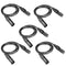 5Pcs 3 Pin XLR Male to Female Cable for Speaker Microphone Amplifier 0.6m