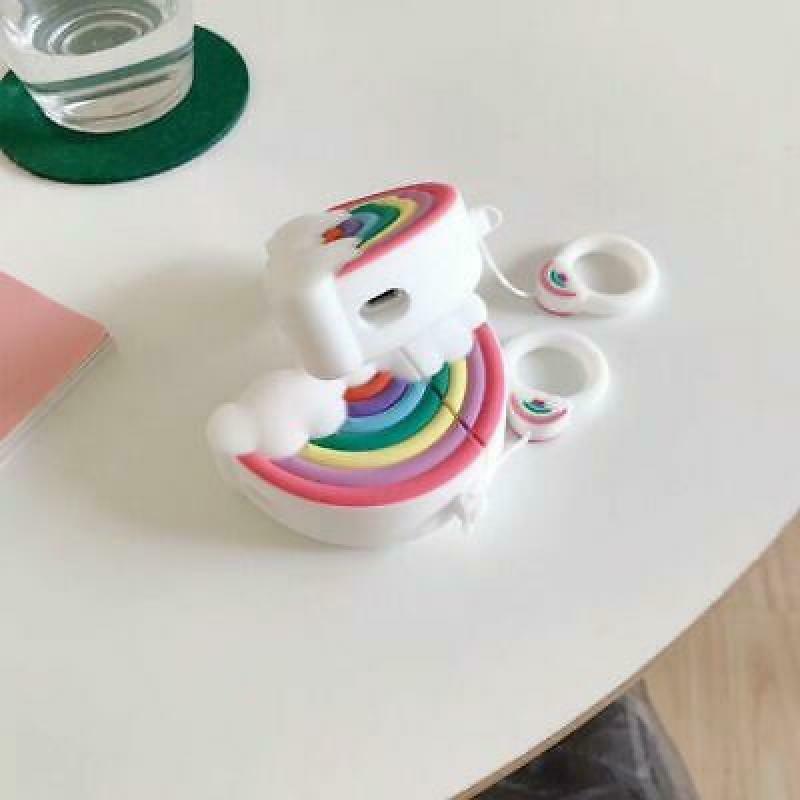 Beautiful Rainbow Protective Case Anti-fall Soft Silicone Cover for Airpods 1/2