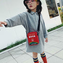 Kids Canvas Shoulder Crossbody Bag Dictionary Letters Children Cute Handbag