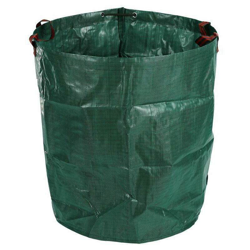 270L Garden Waste Bag Large Strong Waterproof Heavy Duty Reusable Foldable