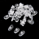 25 Pairs Screw in Clear Silicone Anti-Slip Nose Pads for Eyeglasses Sun Glasses