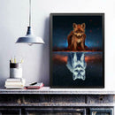 5D DIY Full Drill Diamond Painting Cute Fox Cross Stitch Embroidery Mosaic