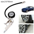 Lock On Chuck Flexible Hose Tire Inflator with Air Pressure Gauge Pistol