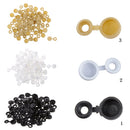 Pack of 50pcs Polypropylene Hinged Screw Cover Caps Washer Flip Tops Black