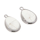 2x Water Drop Glass Natural Dried Flower Pendant Home Hanging Decoration 2cm