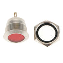 8mm Red 12V LED Metal Indicator Flashing Light Blinker